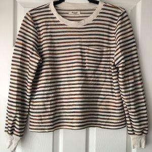 Madewell long sleeve, striped shirt.